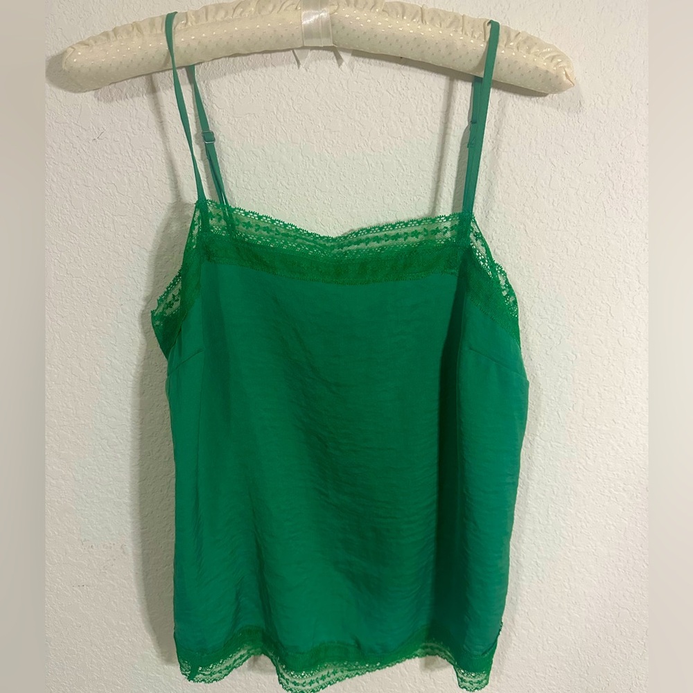 Abercrombie Green Lace Detail Camisole